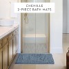 Soft Absorbent Chenille Bath Mat Rug with Anti-Skid Rubber Backing - Becky Cameron - 2 of 4