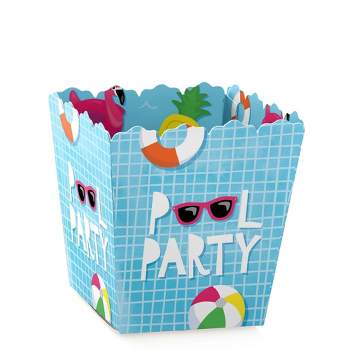 Big Dot of Happiness Make a Splash - Pool Party - Party Mini Favor Boxes - Summer Swimming Party or Birthday Party Treat Candy Boxes - Set of 12