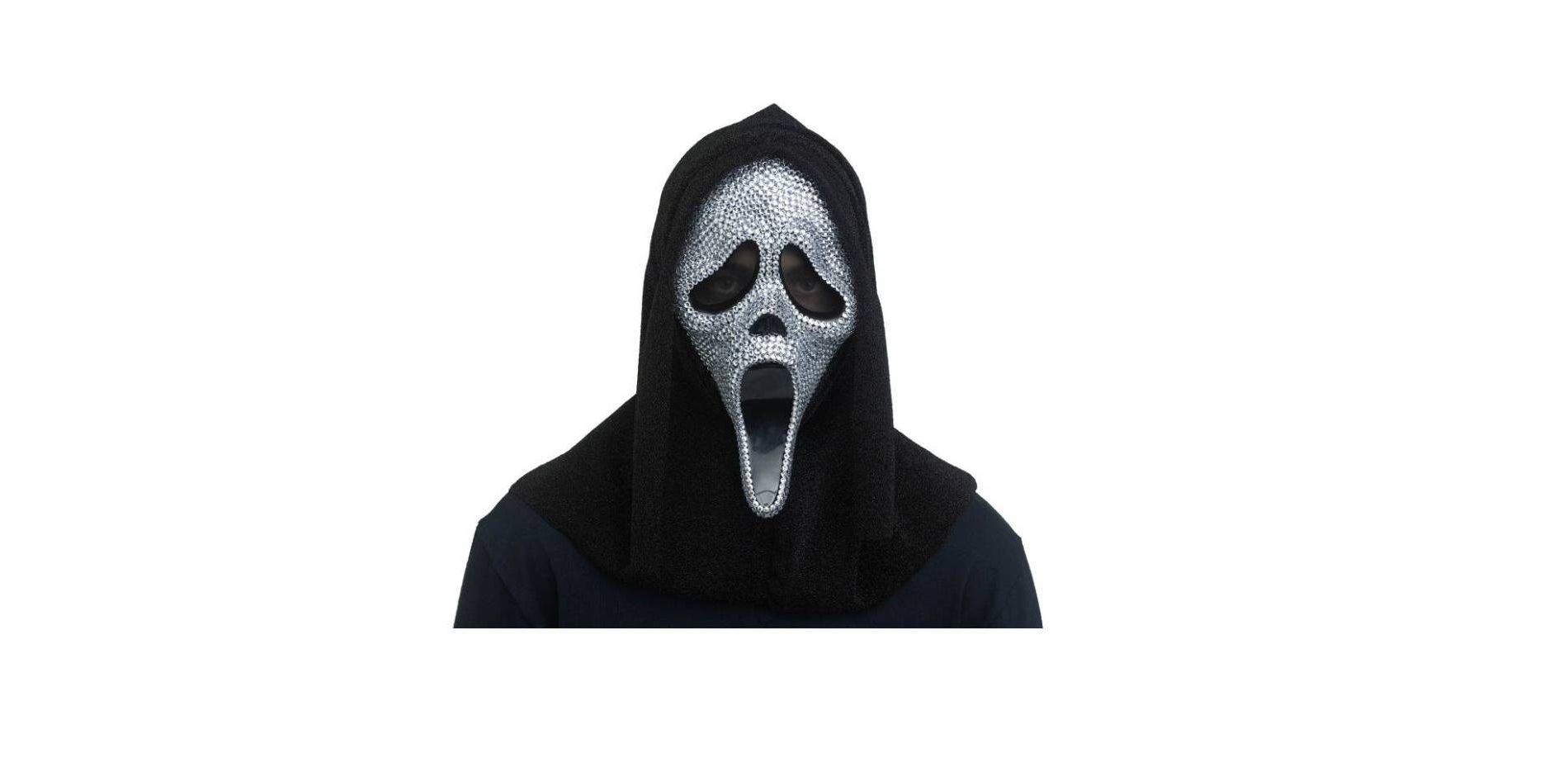 Fun World Ghostface Adult Bling Mask Silver OSFM