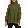 Coolmee Women's Oversized Sweatshirt Trendy Button Henley Neck Pullover Long Sleeve Tops Casual Fall Clothes - 3 of 4