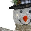Northlight 49" White and Black LED Lighted Snowman with Top Hat Christmas Outdoor Decoration - 3 of 4