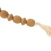 Ribbed Bead Garland Natural Wood & Cotton by Foreside Home & Garden - 3 of 4