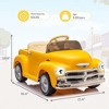 12V Kids Ride On Car, Licensed Chevrolet 3100 Pickup Battery Powered Electric Vehicle with Remote Control - 2 of 4