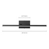 Rennnsan Molurea 23"W Hardwired Linear Aluminum Modern LED Dimmable Wall Sconce in Black - 3 of 4