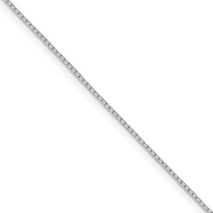 Black Bow Jewelry 0.7mm Sterling Silver Solid Diamond Cut Mirror Box Chain Necklace - 1 of 4