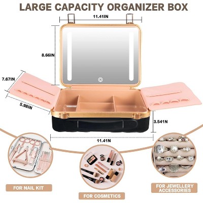 VynxariaMakeup Case - Travel Cosmetic Organizer for Artists & Enthusiasts