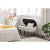 Airsurfer Gray Velvet Storage Bench with Wood Legs, Upholstered Bedroom Bench for Living Room, Bedroom, and Indoor Spaces - 4 of 4