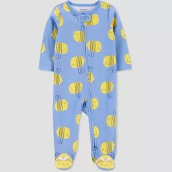 Carter's Just One You®️ Baby Girls' Lemon Bee Footed Pajama - Yellow/Blue
