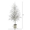 Nearly Natural 6-ft Snowed Twig Artificial Tree in Decorative Planter - 3 of 4