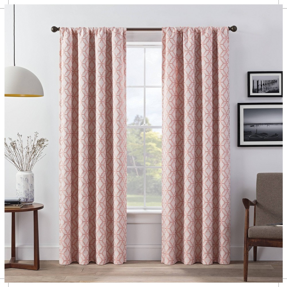 Photos - Curtains & Drapes Eclipse Set of 2  Lollie Blackout Window Curtain Panels Pink  (63"x52")