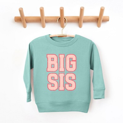 The Juniper Shop Big Sis Distressed Toddler Graphic Sweatshirt