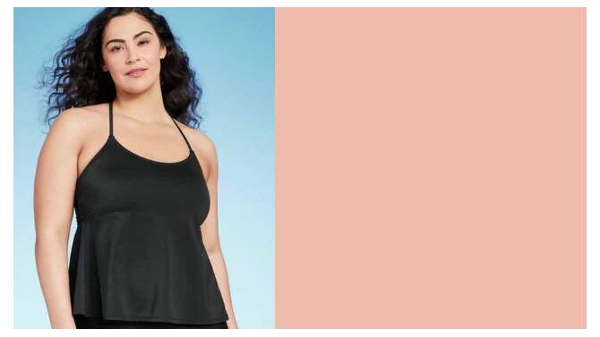 Women's Lace Back Tankini Top - Shade & Shore™ Black, 2 of 7, play video
