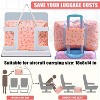 Hachikiko 25L Waterproof Luggage Duffel, Gym Weekender Overnight Bag with Luggage Handle Sleeve(Pink Cherry) - 3 of 4