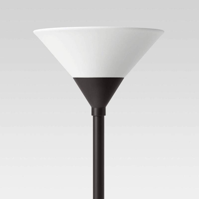 Torchiere Floor Lamp with Glass Shade - Threshold™, 3 of 9