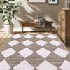 Area Rug with Rubber Backing Machine Washable Rug Trellis Printed Rugs Low Pile Foldable Indoor Carpet for Living Room Bedroom Guest Room Playroom - 3 of 4