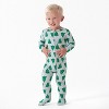 Gerber Baby and Toddler Snug Fit Footed Holiday Pajamas - Spruce - 18 Months - 2 of 4