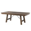 5pc Dex Extendable Dining Table Set, 4 Upholstered Chairs - Picket House Furnishings: Smokey Walnut, Turnbuckle Detail - 3 of 4