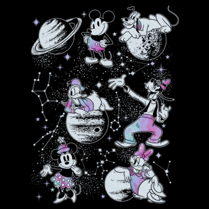 Junior's Women Mickey & Friends Constellation Crew T-Shirt, 2 of 5