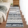 Washable Modern Geometric Patchworked Area Rugs, Soft Non Slip Contemporary Floor Carpet for Home Office - 2 of 4