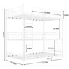 CAVINAS 75.98"Heavy-duty Triple Loft Bed with Built-in Ladder,Twin Bed Frame with Full-length Railing,Modern Bunk Bed for Teen & Adults - 4 of 4