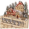 Juvale Wooden Advent Calendar - LED Light Up Festive Christmas Village, Reindeers, Holiday Treasure Box - 4 of 4