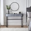 39" Mirrored Vanity Table,Mirrored Dressing Table With Drawers,Stainless Steel Base Vanity Table,Vanity Desk For Bedroom Or Office-Cuddlewood - 2 of 4