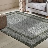 Modern Rug Thin Washable Non-Slip Geometric Border Low Pile Foldable Soft Non-Shedding Indoor Accent Carpet - 2 of 4