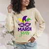 Simply Sage Market Women's Graphic Sweatshirt Mardi Gras Mask - 3 of 4