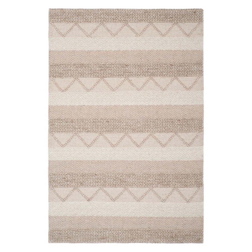 3'x5' Geometric Woven Accent Rug Beige - Safavieh