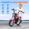 Electric Motorcycle for Kids, 24V 250W Dirt Bike, Two Speed Max Up to 14MPH, w/LED Light, Leather Seat, Rear Brake, for Kids/Teens - 3 of 4