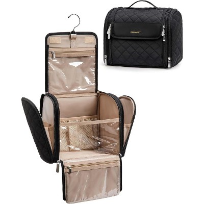BAGSMART Makeup Bag for Women with Hanging Hook - Portable Cosmetic Case