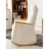 26.8"Accent Rocking Chair with Footrest High Back Rubber Wood Rocking Legs - 3 of 4