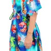 LA LEELA Women's Beachwear Swim Beach Dress Cover Ups for Christmas Bathing Suit Cover up Swimsuit Coverups for Women XL-XXL Xmas Santa Gifts Wave - 4 of 4