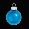 Northlight Petite Shiny Finish Glass Christmas Ball Ornaments - 1.25" (30mm) - Teal Blue - 40ct - 2 of 4