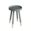 Hasting Home Modern Side Table, Round End Table with Tray Top - image 2 of 4