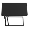 Monarch Specialties Accent Table C-Shaped End Side Snack Living Room Bedroom Metal Laminate Black Contemporary Modern - 4 of 4