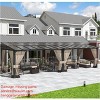 ALAULM Wall Mount Gazebo Outdoor Pergola, Hardtop Lean to Gazebo Canopy Awnings with Sloped Roof and Sturdy Steel Frame, for Patio, Deck, Backyard - 4 of 4