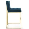 Modway Privy Gold Stainless Steel Upholstered Fabric Bar Stool - 2 of 4
