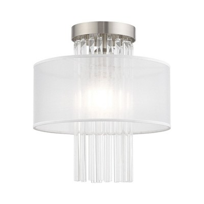 Livex Lighting Alexis 1 - Light Flush Mount in  Brushed Nickel