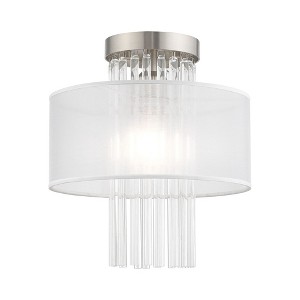 Livex Lighting Alexis 1 - Light Flush Mount in  Brushed Nickel - 1 of 1