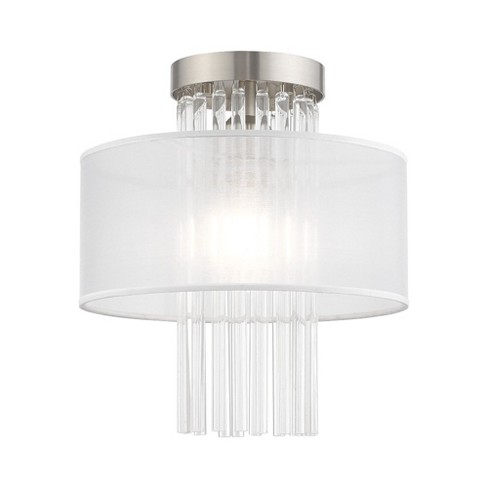 Livex Lighting Alexis 1 - Light Flush Mount In Brushed Nickel : Target