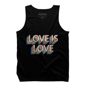 Adult Design By Humans Retro Love Is Love Pride By DudleyjazTank Top - 1 of 2