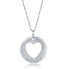 Bella Silver Sterling Silver 3PC Generation-Hearts Necklace Set - 18+2" 'Grandma' 16+2" 'Mom', 14+2" 'Daughter' - Silver - 18+2 Inch - 2 of 4