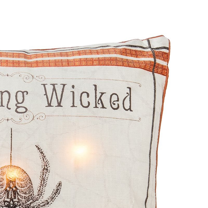 C&F Home 18" x 18" Wicked Spider Light-Up LED Halloween Throw Pillow, 2 of 6
