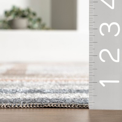 Aliénor Multicolor Striped Machine Washable Area Rug