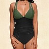 Women's Ruched Cross Back One Piece Swimsuit -Cupshe - 2 of 4