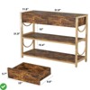Console Table Narrow Entryway Table - 31.9" Console Table with Drawers Sofa Table with 3-Tier Storage Shelves - 2 of 4