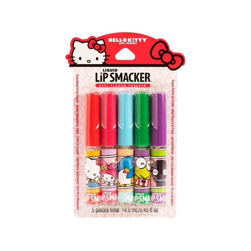 Lip Smacker Hello Kitty Liquid Lip Makeup Party Pack - Dark Pink - 0.45 fl oz/5pc, 4 of 8