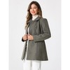 INSPIRE CHIC Women's Christmas Peter Pan Collar Double Breasted Long Trench Winter Pea Coat - 2 of 4