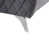 Velvet Accent Armchair with Diamond Stitching, Pocket Coil Seat and Chrome Legs for Living Room - 4 of 4